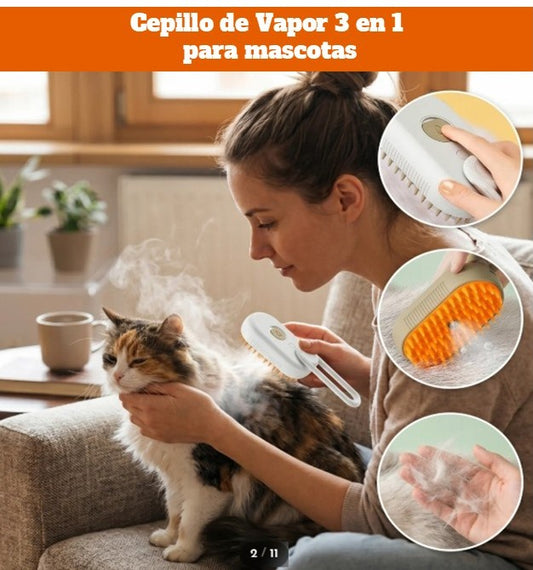 Cepillo de Vapor 3 en 1