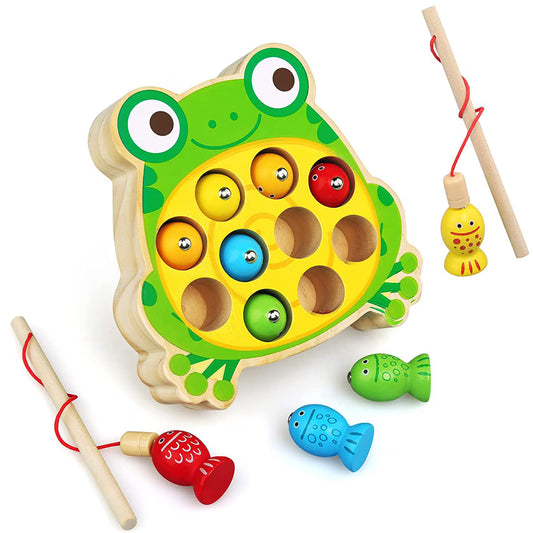 Juego Didáctico de Madera - Rana de Pesca