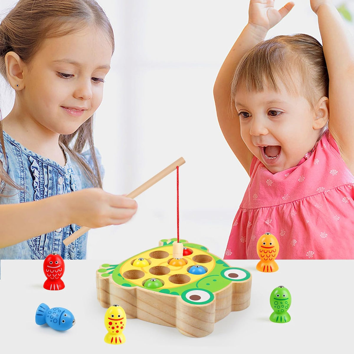Juego Didáctico de Madera - Rana de Pesca